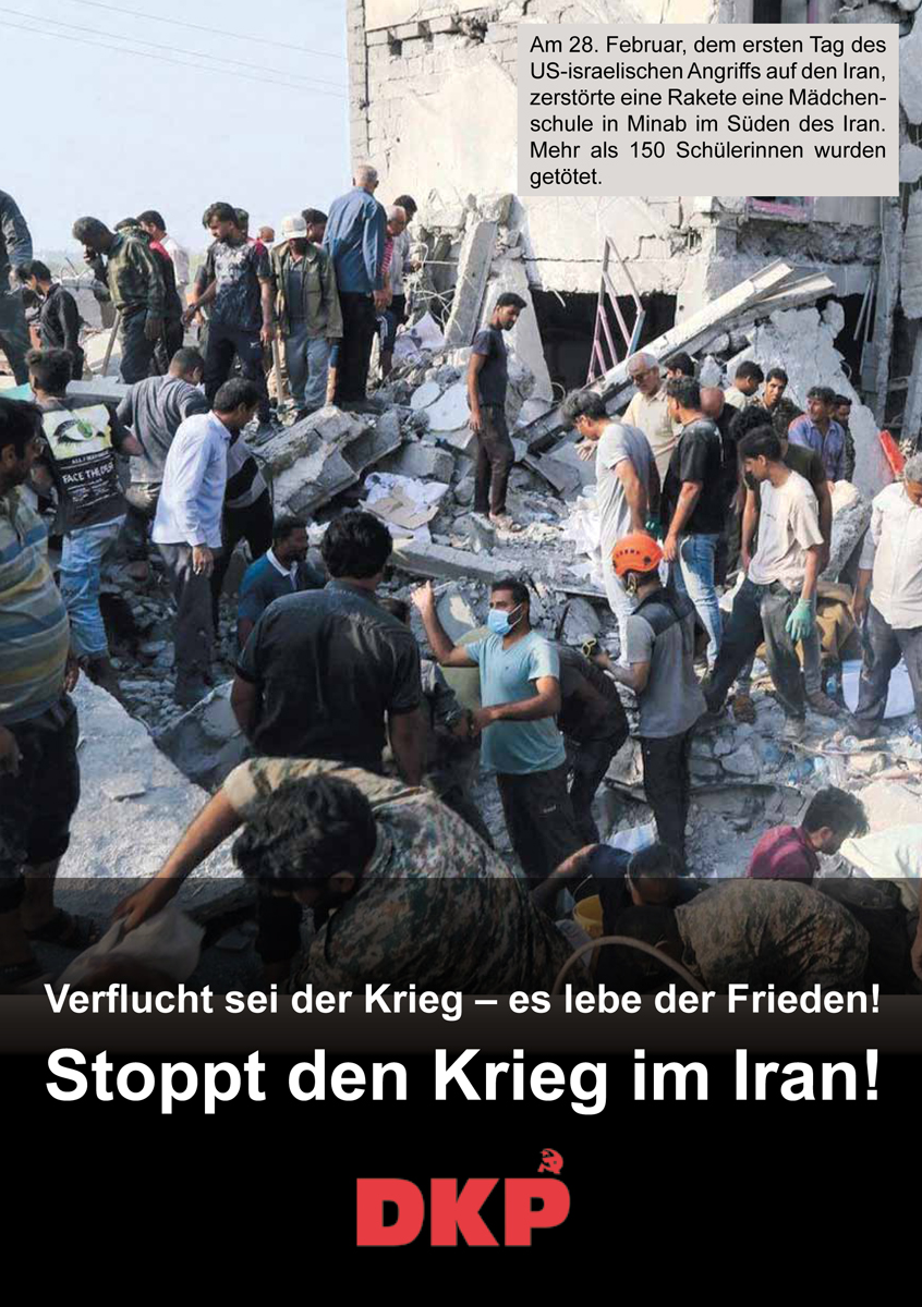 Stoppt den Krieg im Iran! - Verflucht sei der Krieg – es lebe der Frieden! (PDF, 276 KB) Stoppt den Krieg im Iran! - Verflucht sei der Krieg – es lebe der Frieden! (PDF, 276 KB)